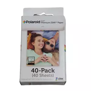 New/Sealed Polaroid Premium ZINK Photo Paper 2 x 3" - Pack of 40 Sheets - Picture 1 of 3