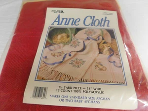 Leisure Arts ANNE CLOTH CRANBERRY 1.25 Yard x 58" w 18-Count Afghan Fabric 11655 - Picture 1 of 3