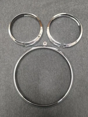 Harley Davidson Headlamp & Passing Lamp Trim Rings 69626-99, 69622-99B Softail  Foto 1 de 4