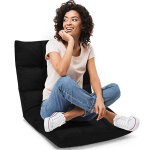Giantex Folding 14-Position Floor Chair Adjustable Lazy Sofa Lounge Chair - Picture 1 of 15