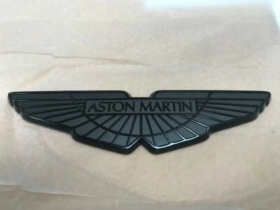 ASTON MARTIN Motorhaube / Kofferraum Emblem Schwarz Chrom - Groß - Dbx / Neu V12 - Bild 1 von 4
