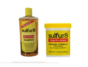 Sulfur8 Anti-Dandruff Hair & Scalp Care Shampoo 11.5oz + Conditioner 7.5oz Duo - Picture 1 of 3