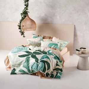 Linen House Terrarium Green Queen Bed Size Duvet Doona Quilt Cover Set - Picture 1 of 2