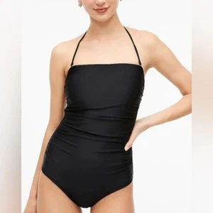 J Crew One Piece Swimsuit Black Size XS Beach Removeable Straps NWT AO438 - Picture 1 of 14
