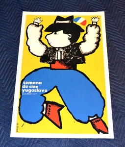 1977 Original Cuban Silkscreen Movie Poster"Yugoslavian.Serbian"Folkloric dance - Picture 1 of 4