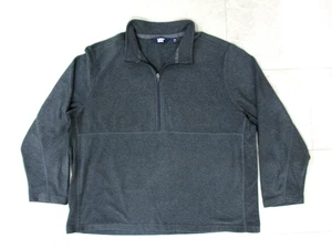 Lands End Mens Sweater Size XXL (50-52) Gray Fleece 1/2 Zip Lightweight - Picture 1 of 6