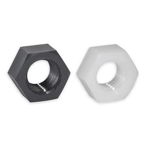 Nylon Full Nuts Insulation Plastic Hexagon Hex Nuts M3 M4 M5 M6 M8 Black White - Picture 1 of 6