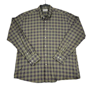 Barbour Malcom Tailored Fit Flanellhemd Herren 3XL grün kariert Langarm Knopf - Bild 1 von 9