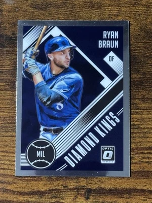 2018 Milwaukee Brewers Ryan Braun Donruss Optic DIAMOND KINGS #16 - Image 1 of 2