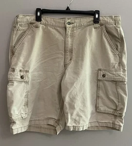 Carhartt Work Utility Cargo Shorts Men's 40 Khaki Tan Snap Relaxed 100277-253 - Picture 1 of 8