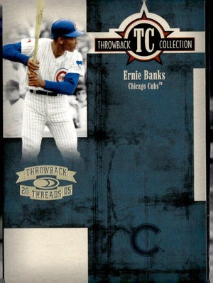 2005 Donruss Throwback Threads Ernie Banks Throwback Collection Spectrum #/100 - Image 1 of 2