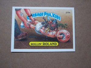 Garbage Pail Kids 1987 serie 7 rollin' Roland #275b GPK OS7 casi nuevo - Imagen 1 de 2