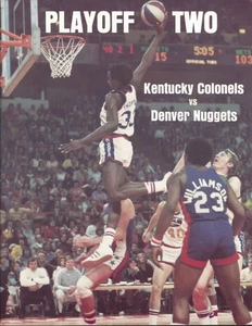 1975 ABA PLAYOFF basketball program Kentucky Colonels Denver Nuggets Thompson - Picture 1 of 2