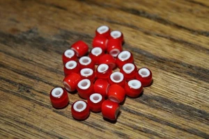 Glass trade beads, Czech white heart - Picture 1 of 11