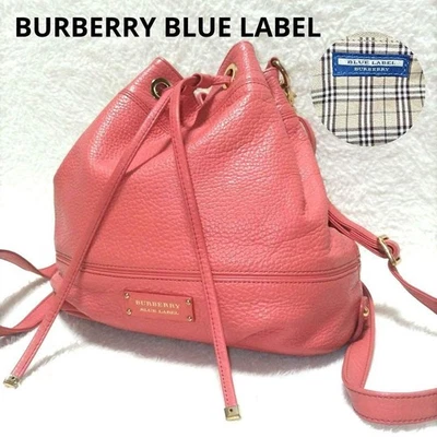 BURBERRY Blue Label Nova Check Leather Drawstring Backpack 3way #EK ZHA - Image 1 of 4