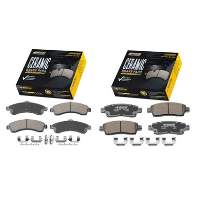 Pastilhas de freio dianteiras traseiras de cerâmica para 2004 2005 Buick Rainier 4.2L 5.3L - Imagem 1 de 4