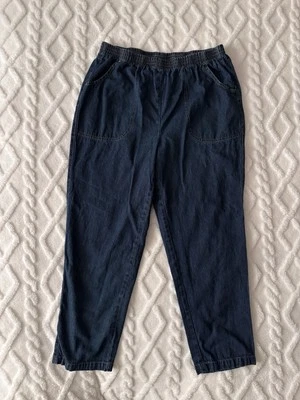 Pantalones informales de colección Haband azul cambray para dama bolsillo tiro alto LP Foto 1 de 4