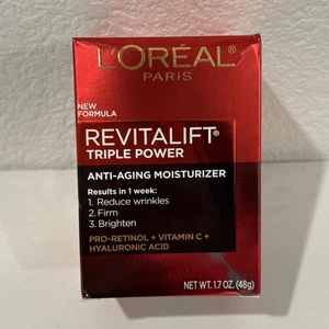 Crema hidratante facial antienvejecimiento L'Oreal Paris Revitalift Triple Power, 1,7 oz. *NUEVO* - Imagen 1 de 5