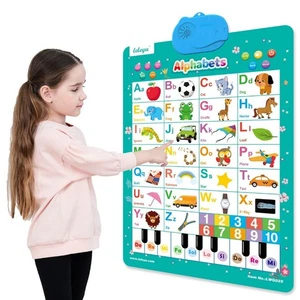 ABC Numbers Animal Electronic Learning Wall Chart for Toddlers Kids Gifts - Picture 1 of 9