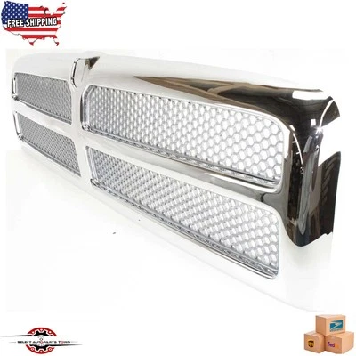 Fits 1994-2002 DODGE RAM 2500 PICKUP New Front Grille Chrome & Silver insert - Image 1 of 4