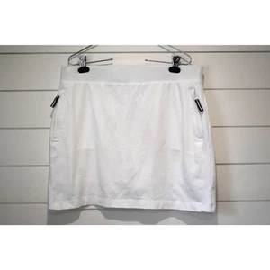 T by Talbots Skort Donna Lg Bianco Blu Cerniera Tasche Tennis Pickleball Gonna - Foto 1 di 7