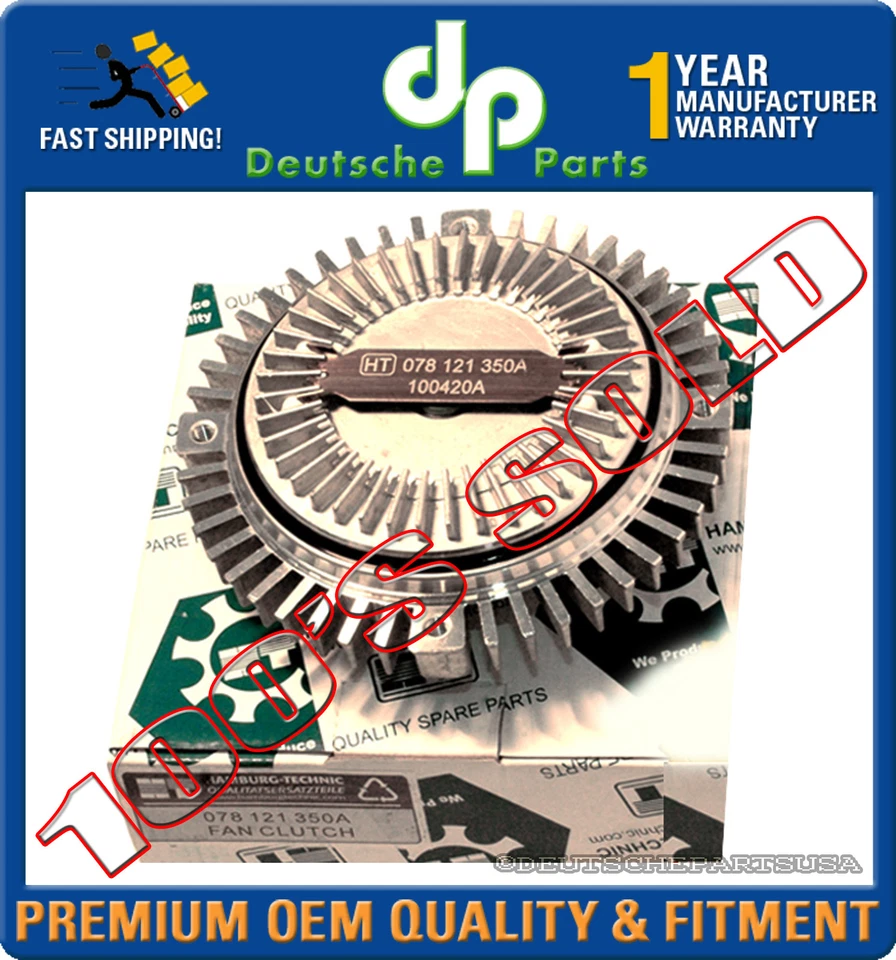 VW PASSAT AUDI A4 A6 2.8 V6 RADIATOR Cooling Fan Clutch 078121350A / 078121350 - Image 1 of 1