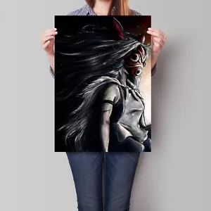 Princess Mononoke Poster Studio Ghibli Anime Movie 16.6 x 23.4 in (A2) - Foto 1 di 4