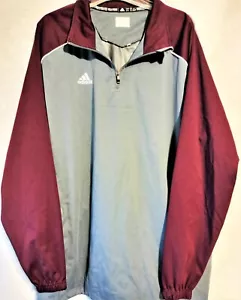 Pullover Adidas uomo giacca a vento 1/4 zip taglia XL abbigliamento attivo - Foto 1 di 7