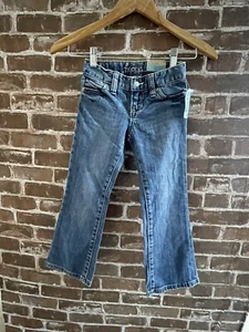 NWT OLD NAVY GIRLS 5 REGULAR BOOT CUT JEANS ADJUSTABLE FIT STRETCH BLUE JEANS - Picture 1 of 3