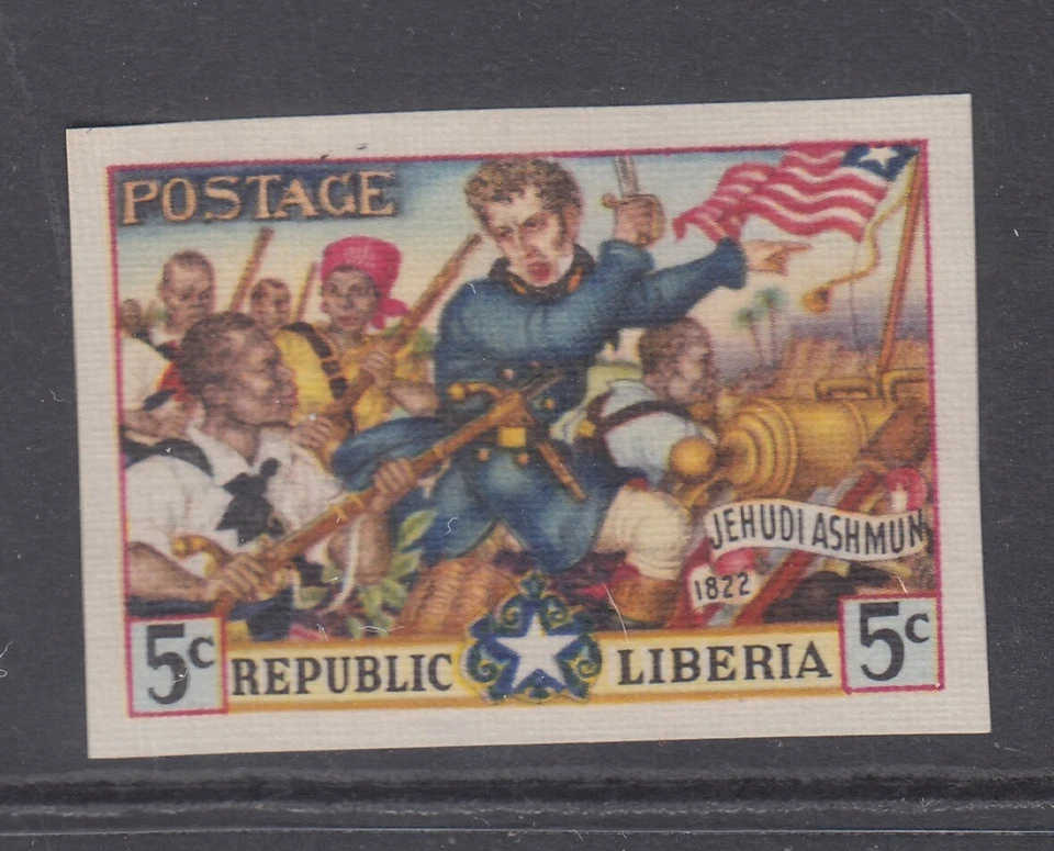Liberia # 312 Mint NG Proof on LINEN PAPER, SCARCE Designed by Artur Szyk - Image 1 of 1