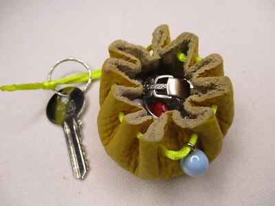 Jewelry keychain. leather coin purse. mini handbag. Exclusive accessory. - Image 1 of 4