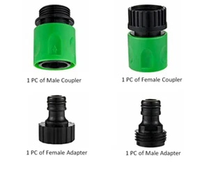 2 Sets of Plastic Garden Hose Quick Connectors - Picture 1 of 2