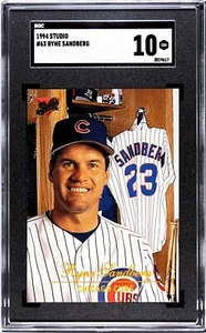 1994 Studio #63 Ryne Sandberg SGC 10 GEM MINT - Picture 1 of 2