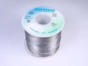 4300 Amtech Solder Wire SN63 PB37 Tin Lead .015" 2.2% Flux Core 14oz Partial - Picture 1 of 1