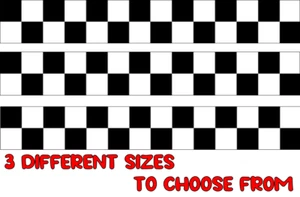 Checkered Flag Pattern Race Strip's CAKE WRAP around the cake Edible Image - Picture 1 of 4
