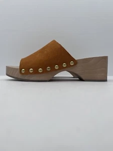 & Other Stories Wooden Heeled Platform Leather Sandals Size UK 3 EUR 36 US 5 - Picture 1 of 9