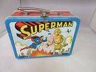 VINTAGE ADVERTISING 1954 SUPERMAN TIN LUNCH BOX RARE FIND  G-210