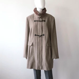 GERRY WEBER EDITION WOOL BLEND DUFFLE COAT SIZE 4XL USA18 UK22 DE48 FR50 - Picture 1 of 11