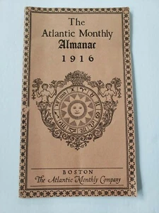 1915 issue THE ATLANTIC MONTHLY ALMANAC antique vintage book - Foto 1 di 3
