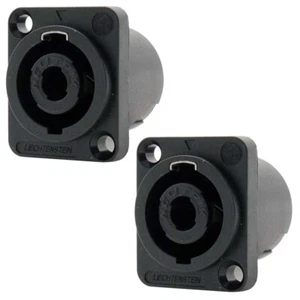2x Neutrik NL4MP 4 polos conector de habla chasis montaje en panel terminal de altavoz - Imagen 1 de 5