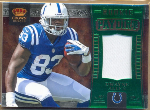 2012 Crown Royale Rookie Paydirt Materials Green Prime Dwayne Allen Jersey /49 - Image 1 of 1