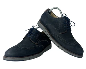 Johnston Murphy J&M 27-2237 Black Oxford Sheep Skin Casual Shoes Men's Size 9.5M - Picture 1 of 10