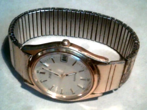 Pulsar Gold Tone Men’s Watch Y147-6020 with calendar/expansion band; NEW Battery - Picture 1 of 7