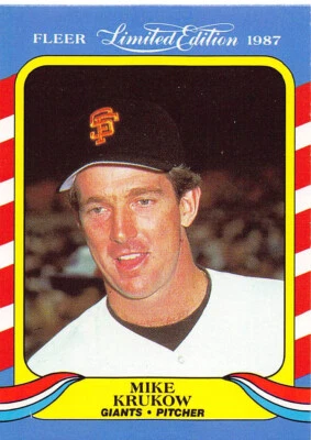 Mike Krukow 1987 Fleer Limited Edition Baseball card #24 San Francisco Giants - Image 1 of 2