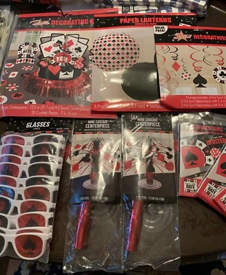 Amscan - казино / карта вечеринки украшения лот из 74 штук всего  - Изображение 1 из 4