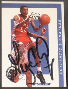 Greg Anthony 1991 Courtside Autograph Rookie #4 UNLV Runnin' Rebels - Picture 1 of 2