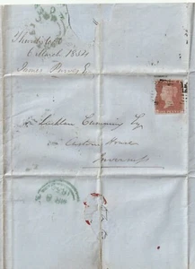 1854 CAITHNESS THURSO & GREEN UDC CASTLETOWN JAMES PURVES TO LACHLAN CUMMING - Foto 1 di 3