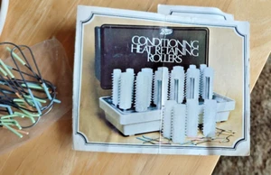 Vintage Boots Heated Hair Rollers Curlers + clips boxed instructions working - Picture 1 of 5