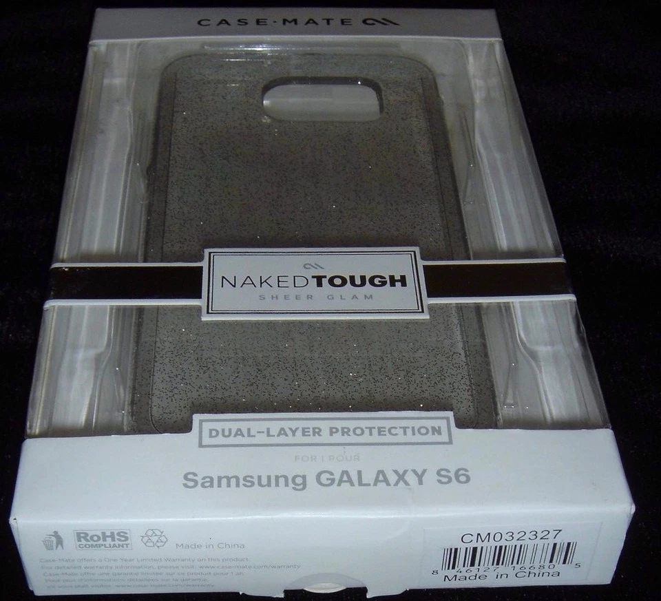 Case Mate Samsung S6 Desnudo Resistente Doble Capa Protección Color Transparente Brillo Nuevo en Caja Foto 1 de 1