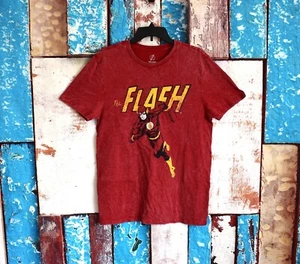 Camiseta Para Hombre The Flash DC Comic Ajustada Manga Corta Cuello Redondo MEDIANA Roja NUEVA - Imagen 1 de 10